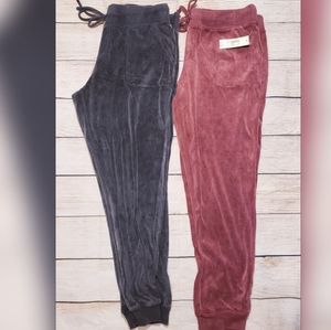 2 joggers pink and black juniors large